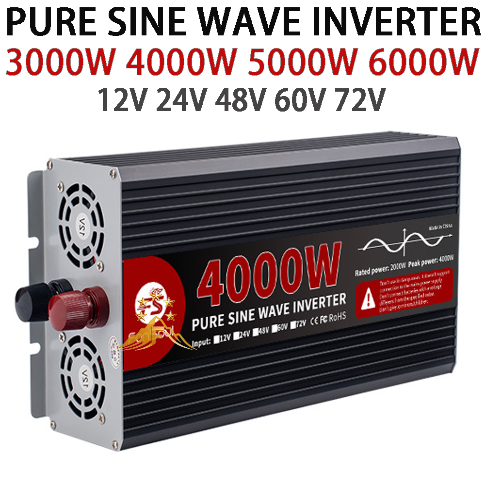 Pure Sine Wave Inverter 5000W 48V 220V - Inversor de Onda Sinusoidal Pura de