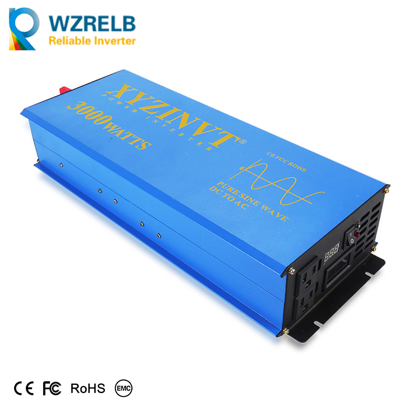 Inversor de energía Solar de 3 - Inverter Pure Sine Wave 60Hz 120V 3000W reseña y precio